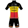 Fietskleding (Fietsshirt + Korte Koersbroek) 2023 Fenix-Deceuninck Belgisch Kampioenschap - Geel Rood Zwart